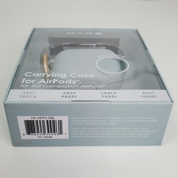 Hype Airpods 3rd generation carrying case light teal soft touch - Picture 4 of 6